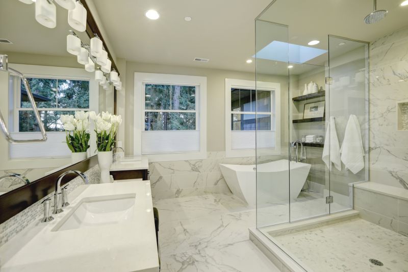 Spa-Style Shower with Natural Stone